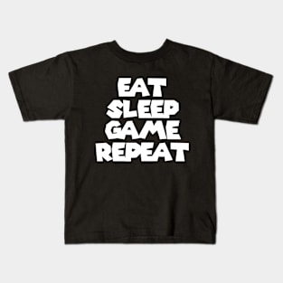 Eat Sleep Game Repeat Kids T-Shirt